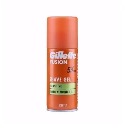 Gillette Fusion 5x Shave Gel Sensitive With Almond Oil - 75ml
