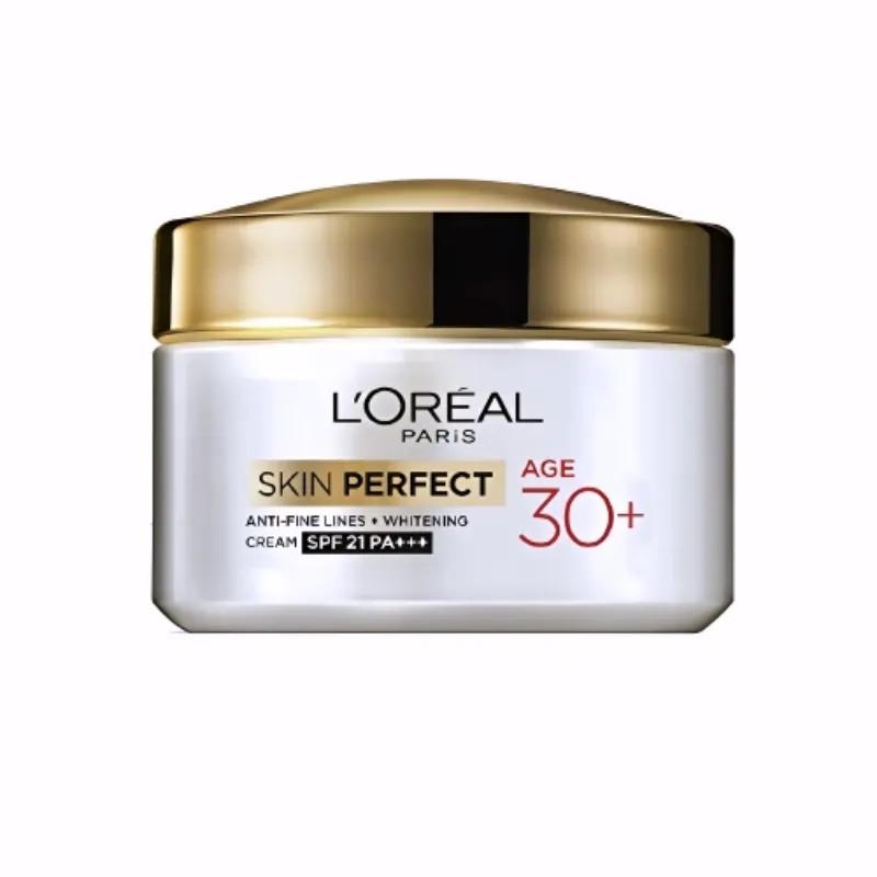 L'Oreal Paris Anti-Fine Lines Cream, With SPF21 PA+++, Fights Signs of Aging, Day Cream, For Users Over 30, Skin Perfect 30+, 50g